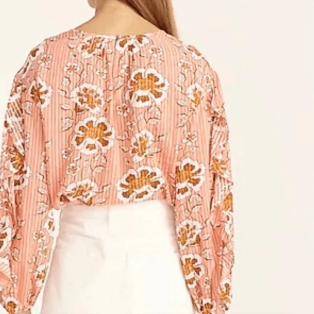 J Crew Ruffle Sleeve Climbing Floral Blouse